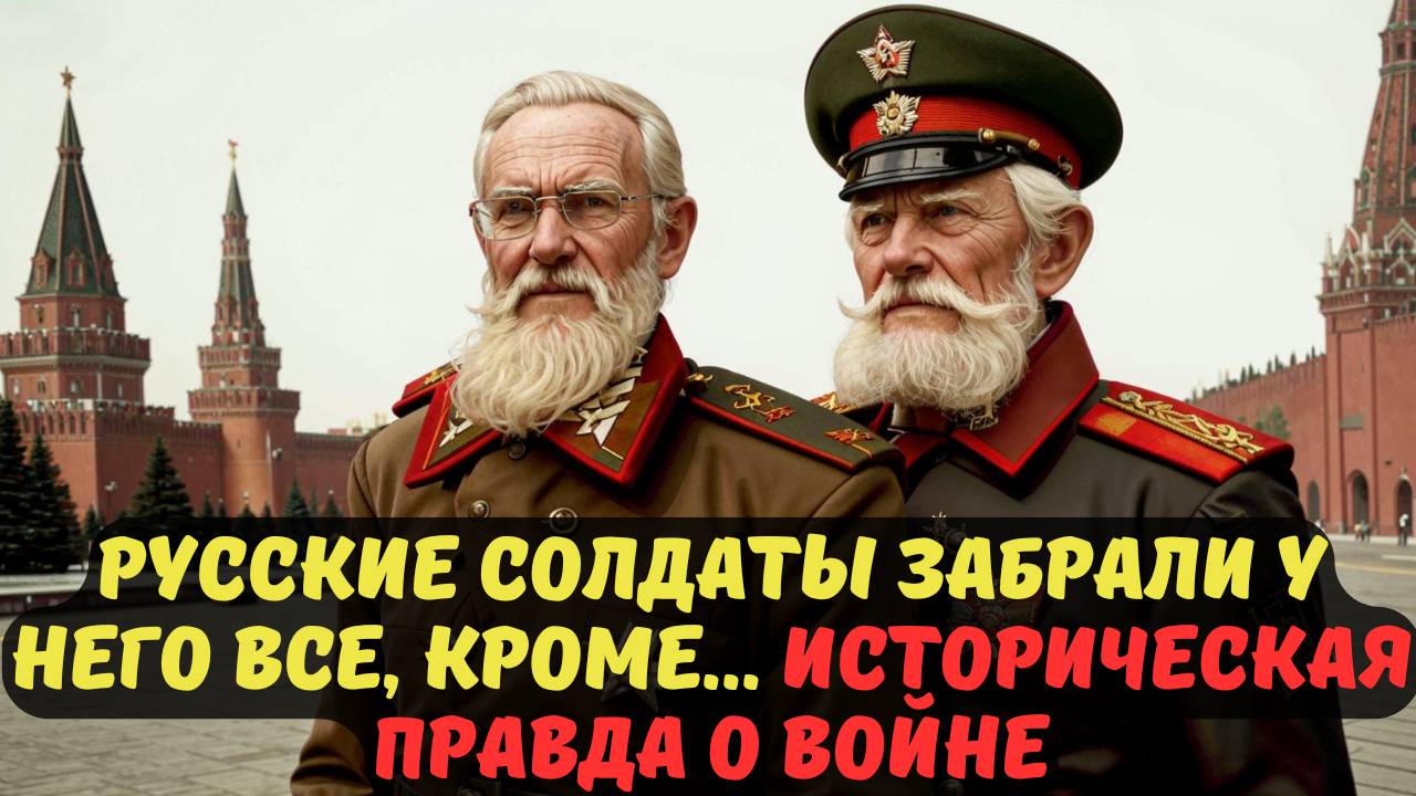 РУССКИЕ СОЛДАТЫ ЗАБРАЛИ У НЕГО ВСЕ, КРОМЕ... ИСТОРИЧЕСКАЯ ПРАВДА О ВОЙНЕ