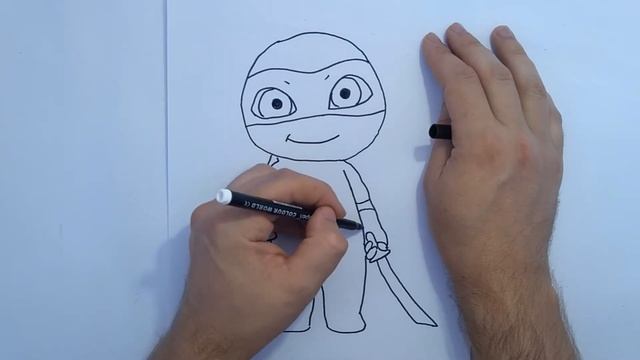 How to draw Leonardo Ninja Turtle  | Learn to Draw