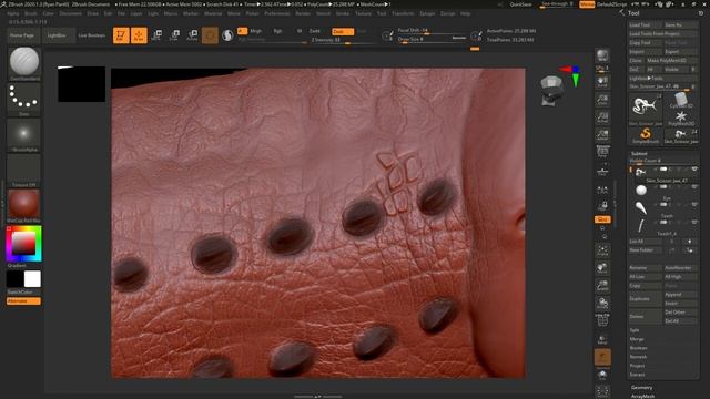 Using Alphas To Get Started with Hand Sculpting Scales in ZBrush (720p)