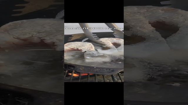жареный Ленок на костре #Ленок #рыба#природа#