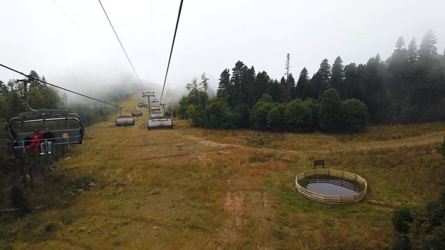 Прогулка по Красной Поляне： Пик Роза 2320, спуск к парковым водопадам Менделиха