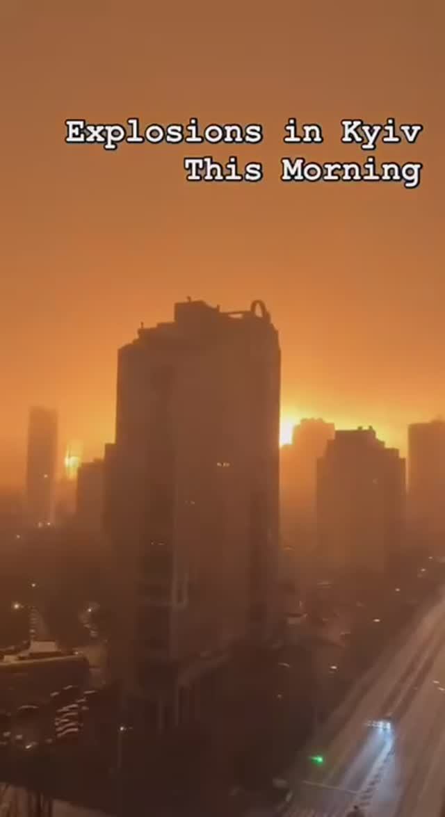 ‼️🇺🇦🏴⚡️Появились кадры сегодняшнего мощного удара по Киеву