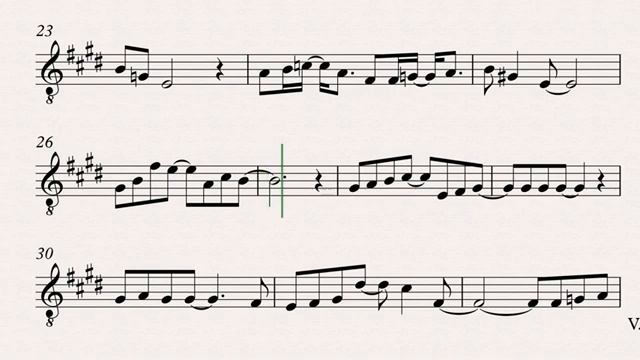 Here There And Everywhere Alto Saxophone Play along Sheet Music_270p_360p