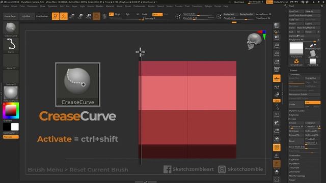 Curve brush