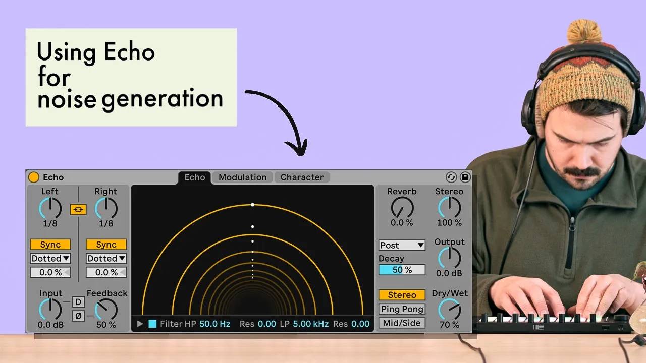 Ableton Live: Using Echo for Noise Generation