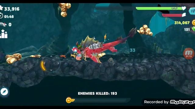 Giant Black Crab Boss Hungry Shark Evolution Fight
