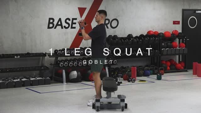 1 LEG SQUAT GOBLET/ Присед на 1 ноге на скамью в Гоблет позиции