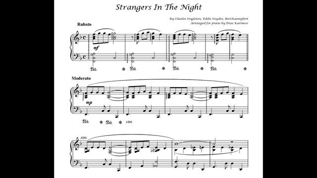 "Strangers in the Night" by Frank Sinatra | Piano Solo Demo | Sheet Music Available