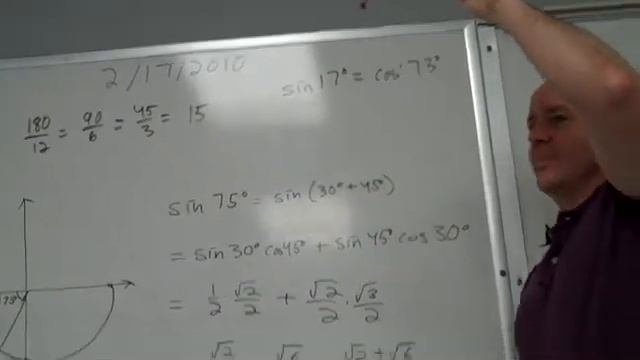 2010.01.17 Precalculus More Trig Formulas 1