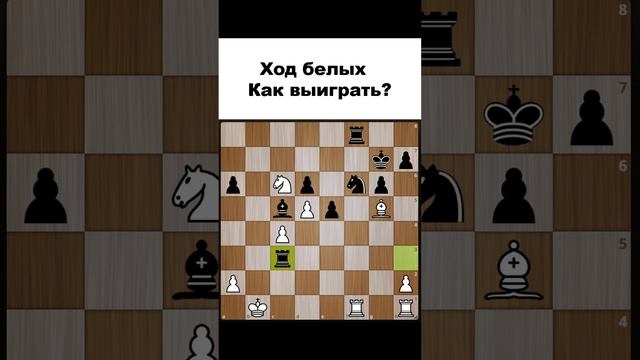 Как выиграть белыми? №1  #шахматыдляначинающих #chess #шахматы #шахматныезадачи