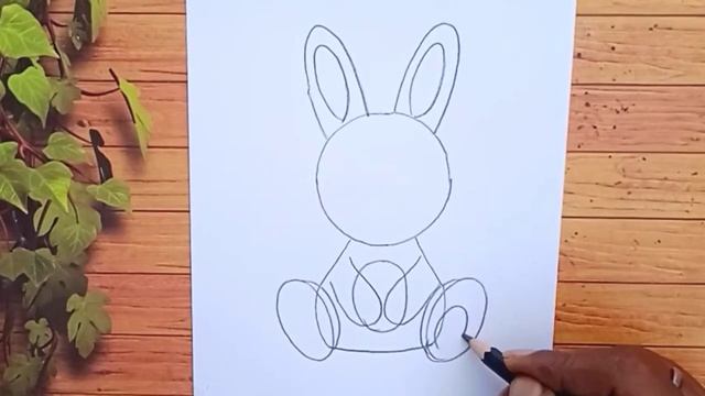 how to draw a rabbit / how to draw a bunny @6stepsdrawing293