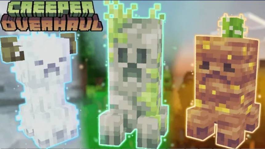 CREEPER OVERHAUL - НОВЫЕ ВИДЫ КРИПЕРОВ С АНИМАЦИЯМИ ОБЗОР МОДА НА МАЙНКРАФТ