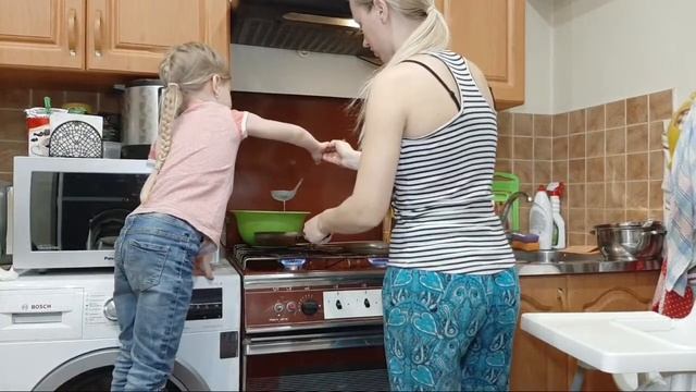 Влог Готовим Блинчики в прямом эфире