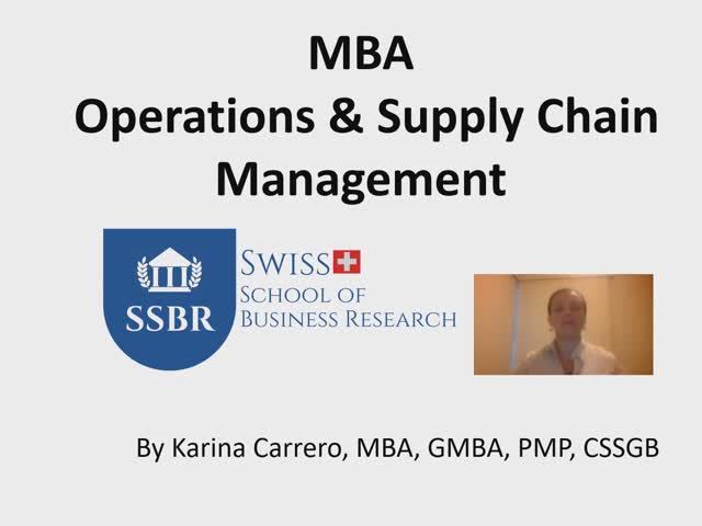 Operations Management 3 Operations functions free MBA course