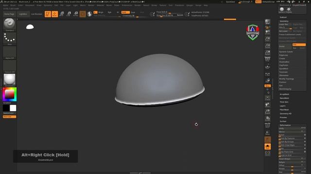 Работа кистей и MorphTarget в ZBrush _ FAQ-9 (720p)