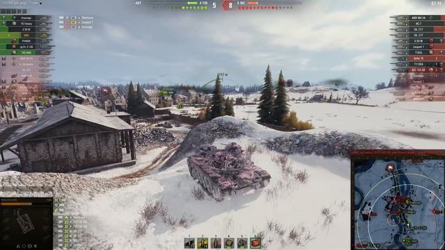 Мир танков. WOT. Бой на M60. Взял 8 фрагов и 11.2К урона+3-я отметка