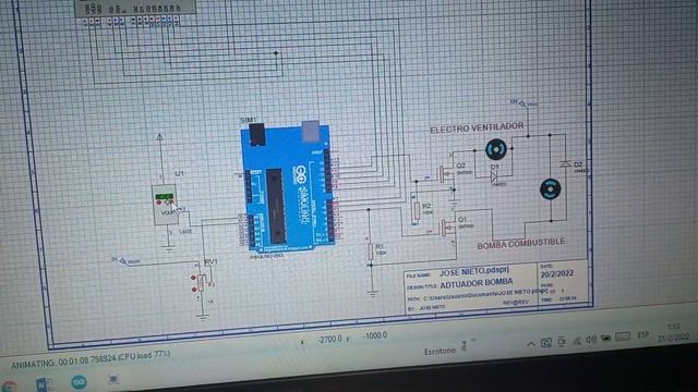 Simulacion en arduino y proteus de adtuador de bomba de combustible