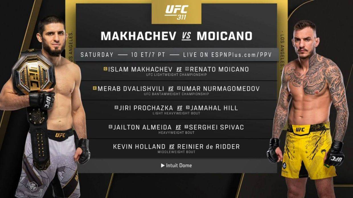 UFC 311 прямая трансляция полный кард