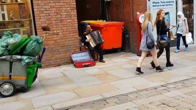 Accordion player on Market Street