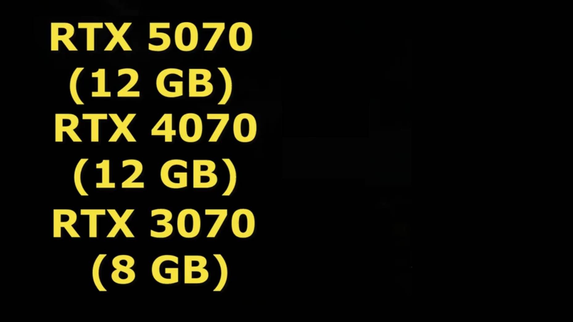 RTX 5070 vs RTX 4070 vs RTX 3070