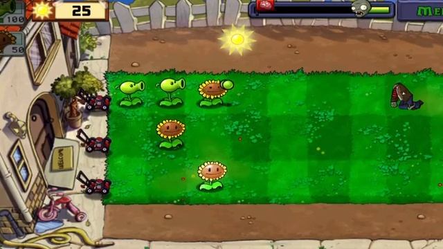 Plants.vs.Zombies.igrok прошел с 1 по 3 уровень в игре против зомби