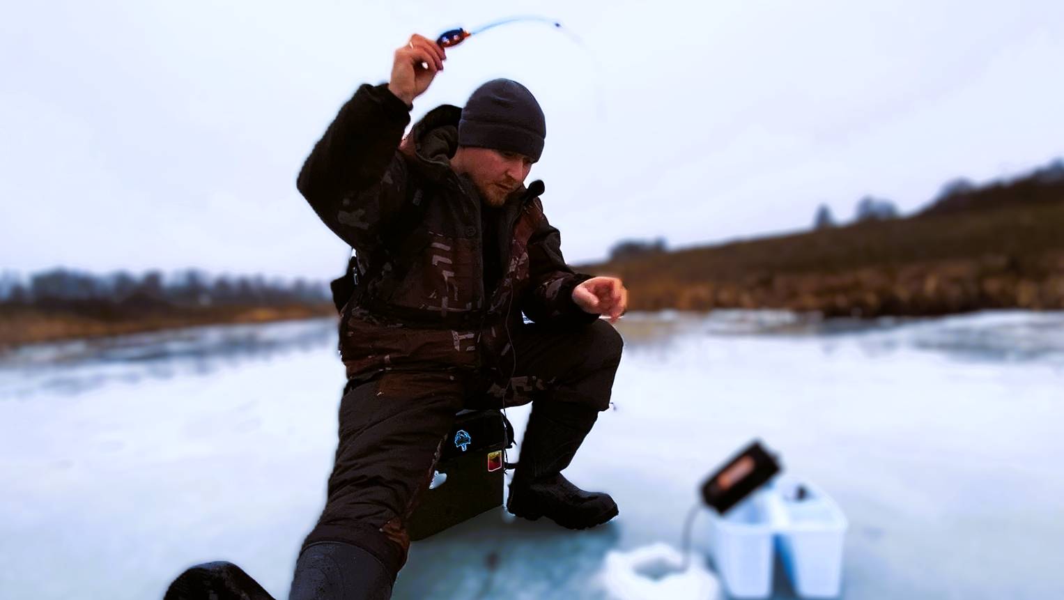 В январе часто идёт дождь и дует ветер, а без рыбки никак. 😄🎣❄️ 18.01.2025