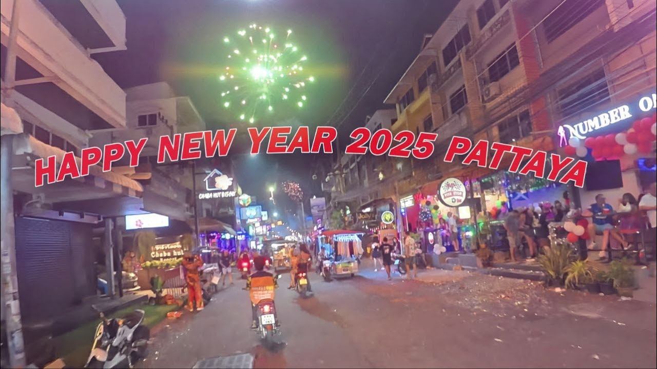 New Year's 2025 Eve in Thailand, Soi Buakhao,Pattaya, Новый Год 2025 Таиланд, Паттайя.