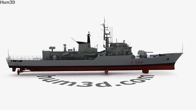 Lupo-class frigate 3D model by 3DModels.org