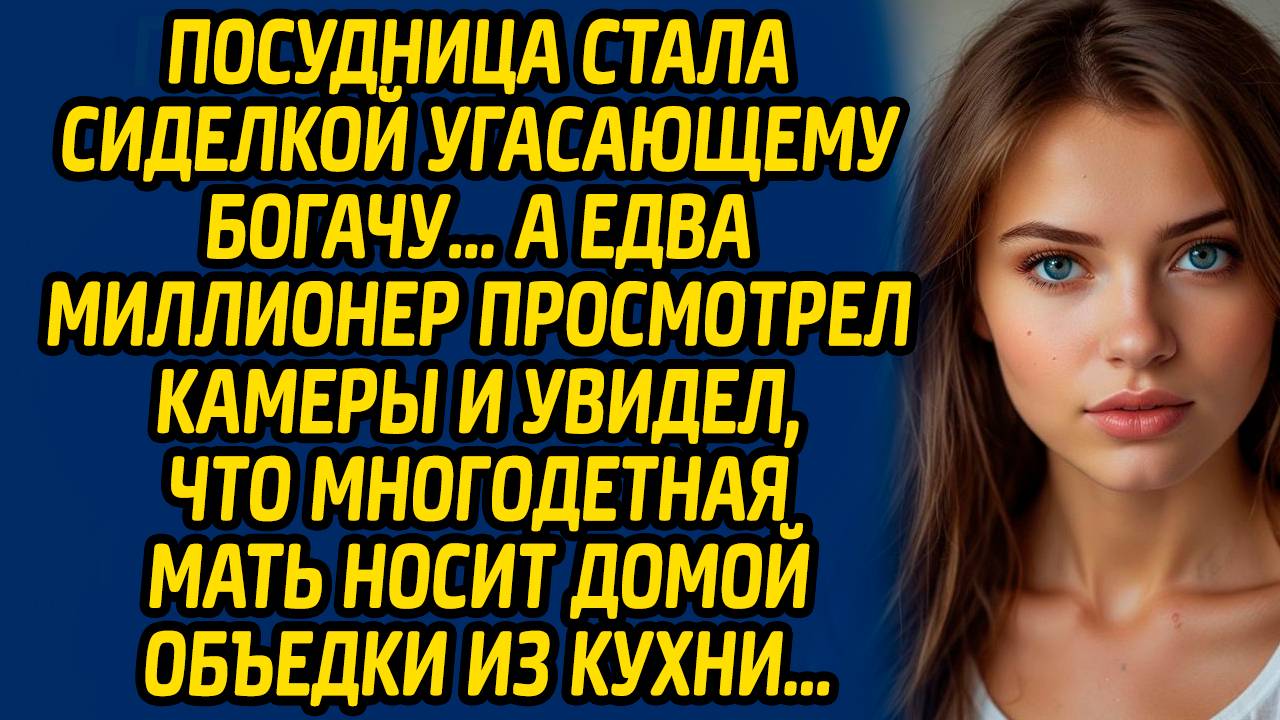 Посудница стала сиделкой угасающему богачу… А едва миллионер просмотрел камеры и увидел, что мать..