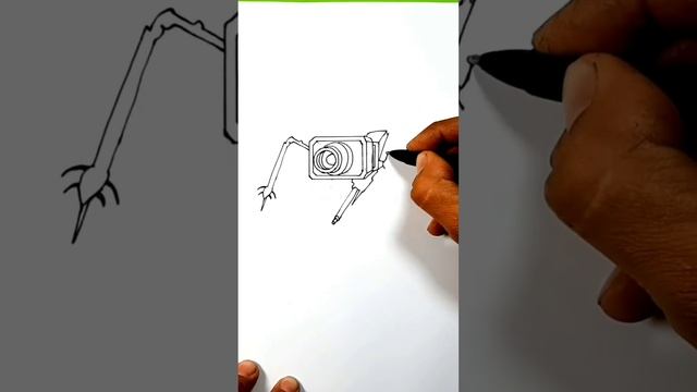 HOW TO DRAW CAMERA SPIDER. SKIBIDI TOILET.