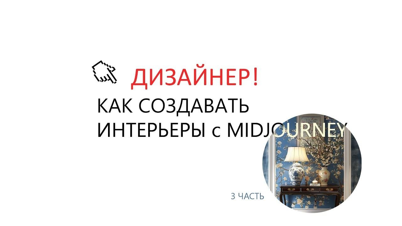 Создаём любой концепт интерьера в Мidjourney!