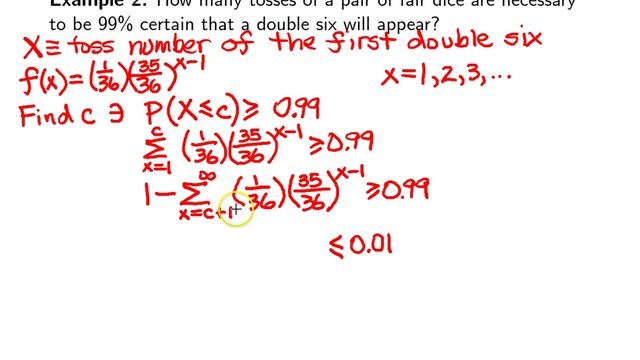 Geometric distribution -- Example 2