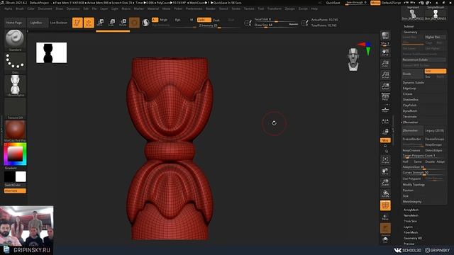 Лепнина в 3Ds MAX + Zbrush