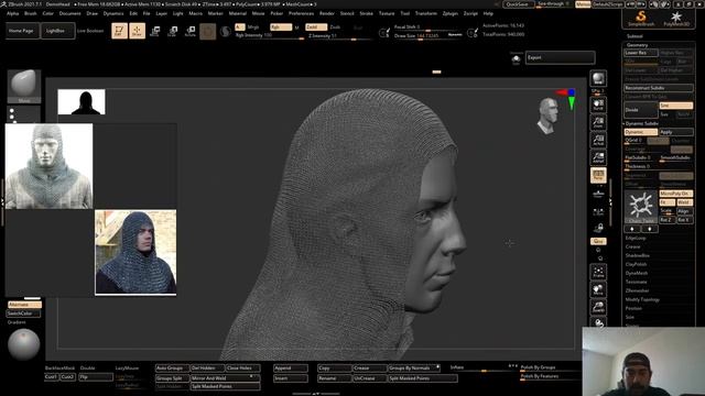 How To Make A Chainmail Hood In Zbrush Using Micropoly