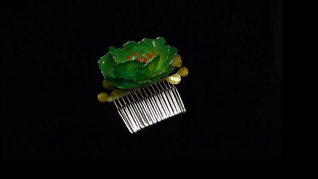 LLL-LenaLentaLepestok. L107. Гребень-заколка для волос ручной работы "Лето"