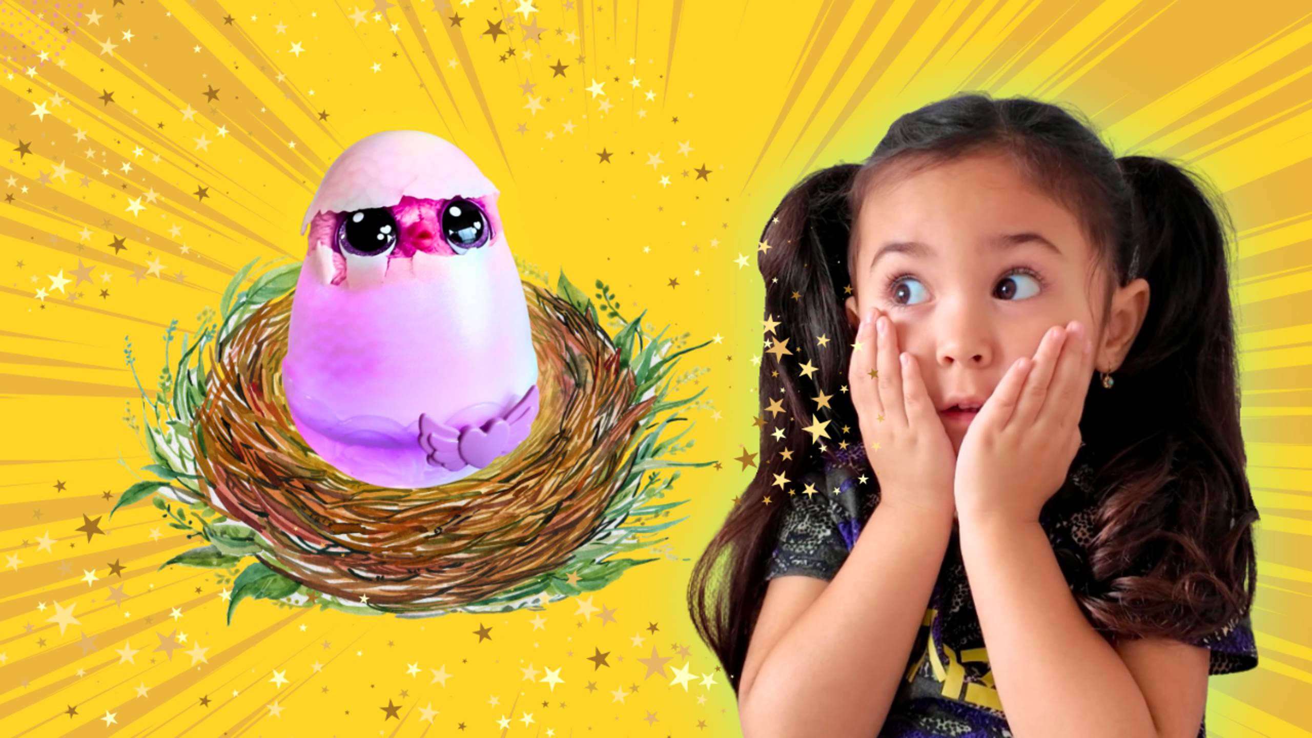 Адриана Распаковывает Гигантское Яйцо Сюрприз Hatchimals Alive Mystery Egg