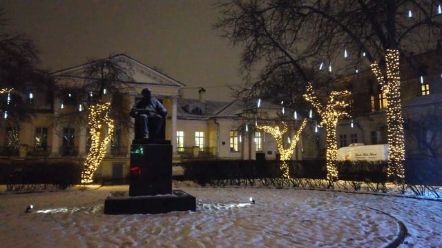 Прогулки по Москве 🎄 Рождественские украшения 🎅 на Поварской улице 🎄