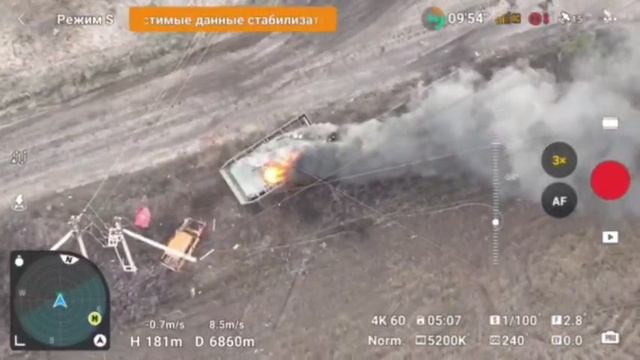 Наши воины поджарили очередную вражескую БМП-1