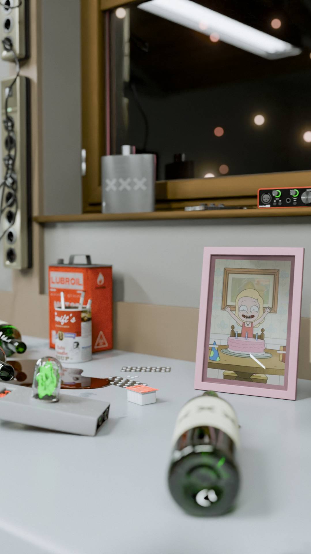 Визуализация гаража Рика Санчеза из мультсериала "Рик и Морти"