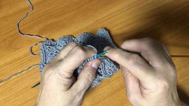 Вот такой интересный узор спицами сегодня свяжем!