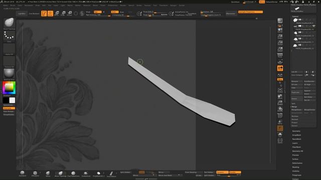 Моделируем лепнину в ZBrush 2018 №1 (720p)