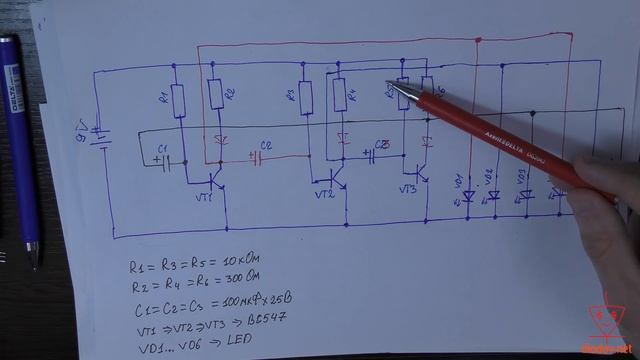 Странная мигалка  Схемы для начинающих №4