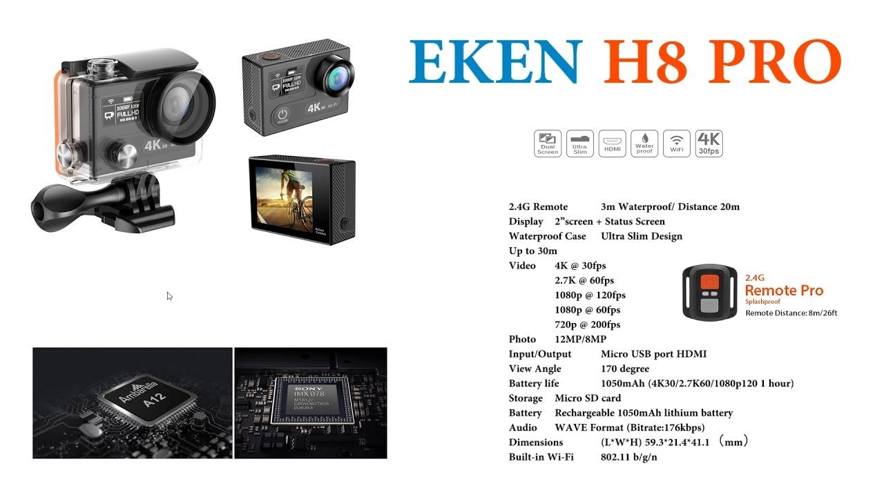 Обзор экшн-камеры EKEN H8 PRO