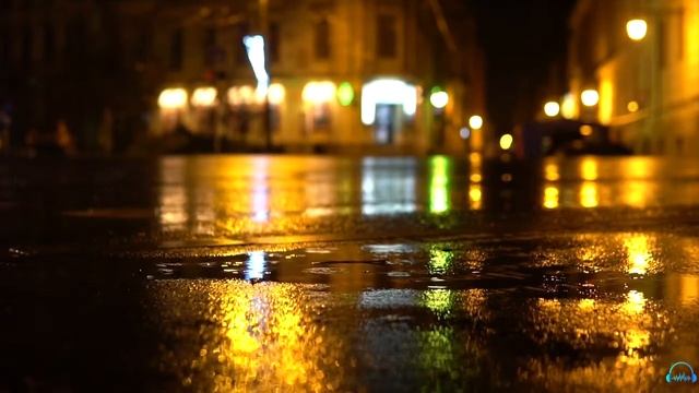 Busy City Rain at night for Deep Sleep, Relaxation and Focus | 1 Hour Rain