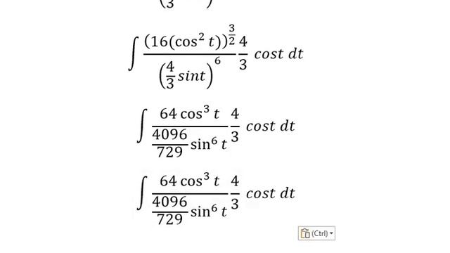 Calculus Help: Integral ∫ (16-9x^2 )^(3/2)/x^6 dx - Integration by trigonometric substitution