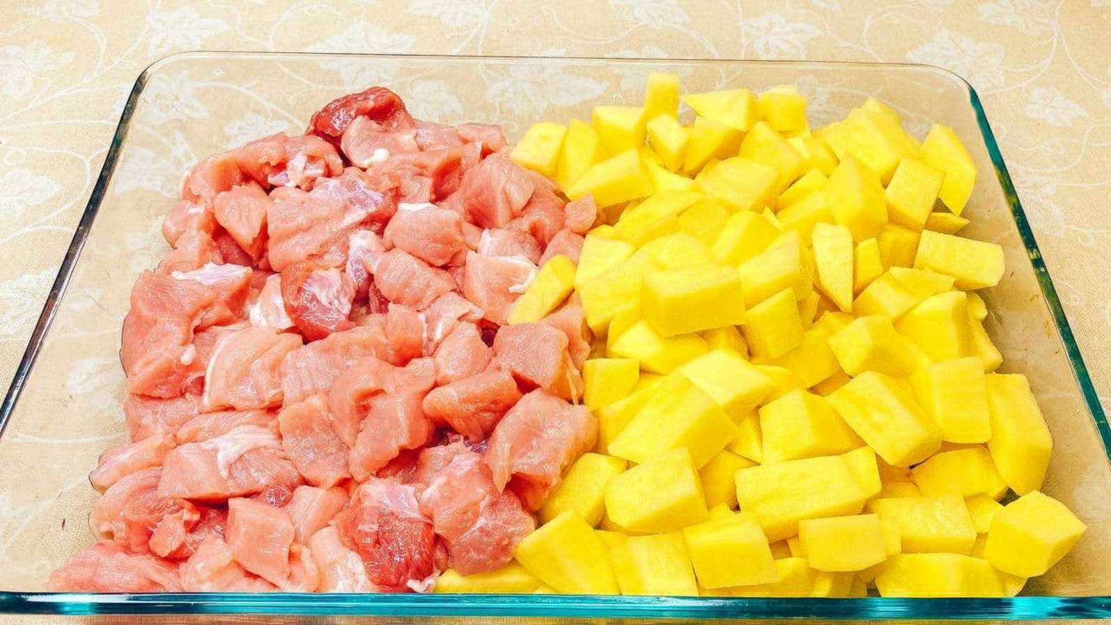 Быстрый ужин мясо с картошкой, когда нет времени! 5 минут и в духовку!