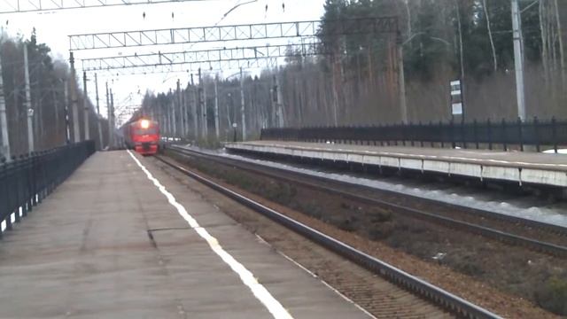 ЭТ2М-091 - Прибытие на станцию Манушкино