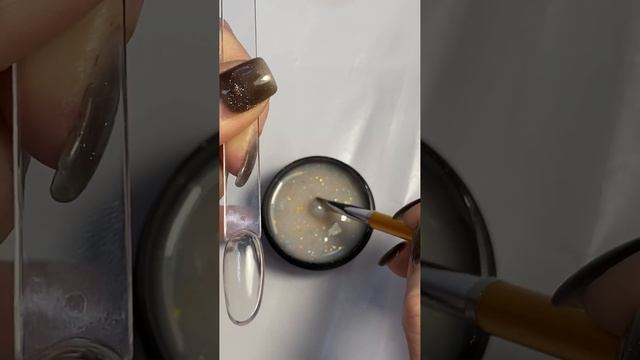 Гель молочный с глиттером milky multiglitter