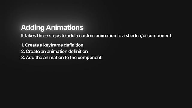 17. Animations in shadcn-ui