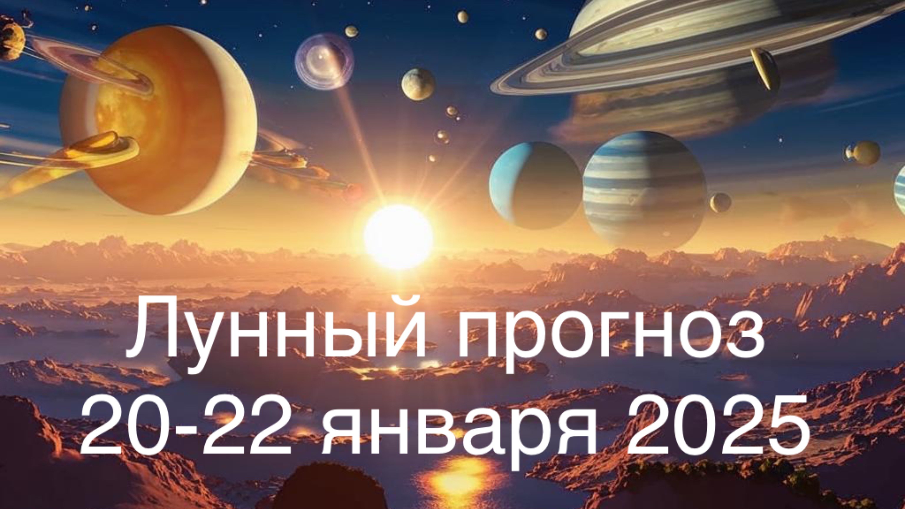 Лунный прогноз 20, 21, 22 января 2025.